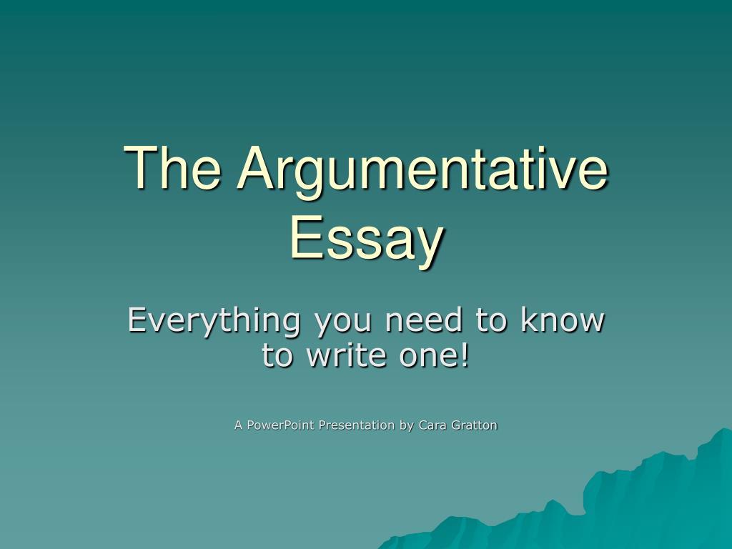 argumentative essay example ppt