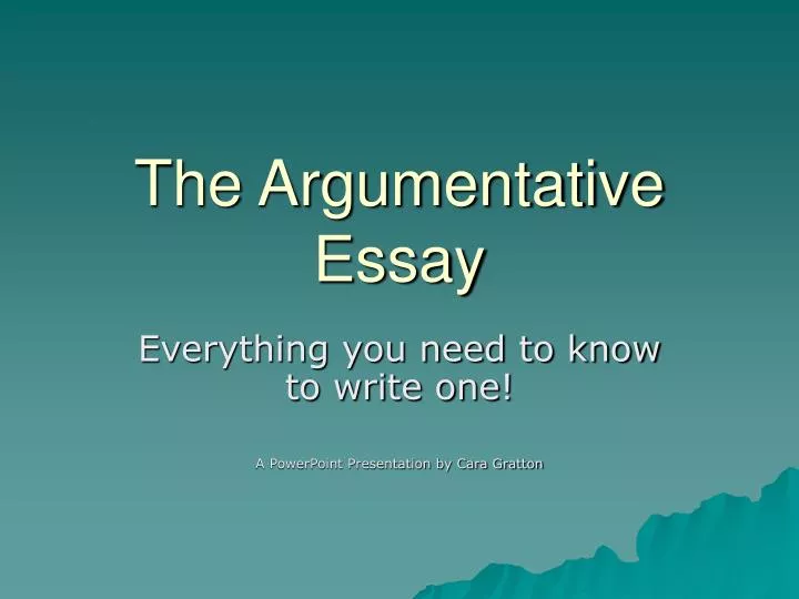 argumentative essay lesson ppt