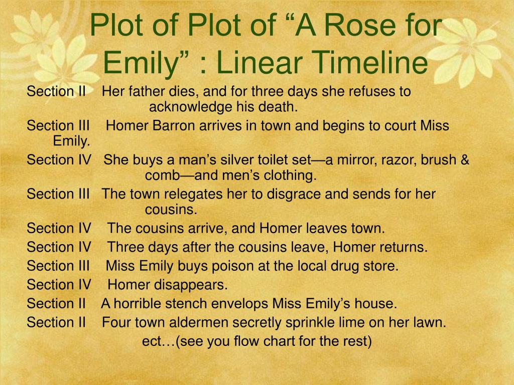 PPT - Plot Structure of “A Rose for Emily” PowerPoint Presentation -  ID:500378