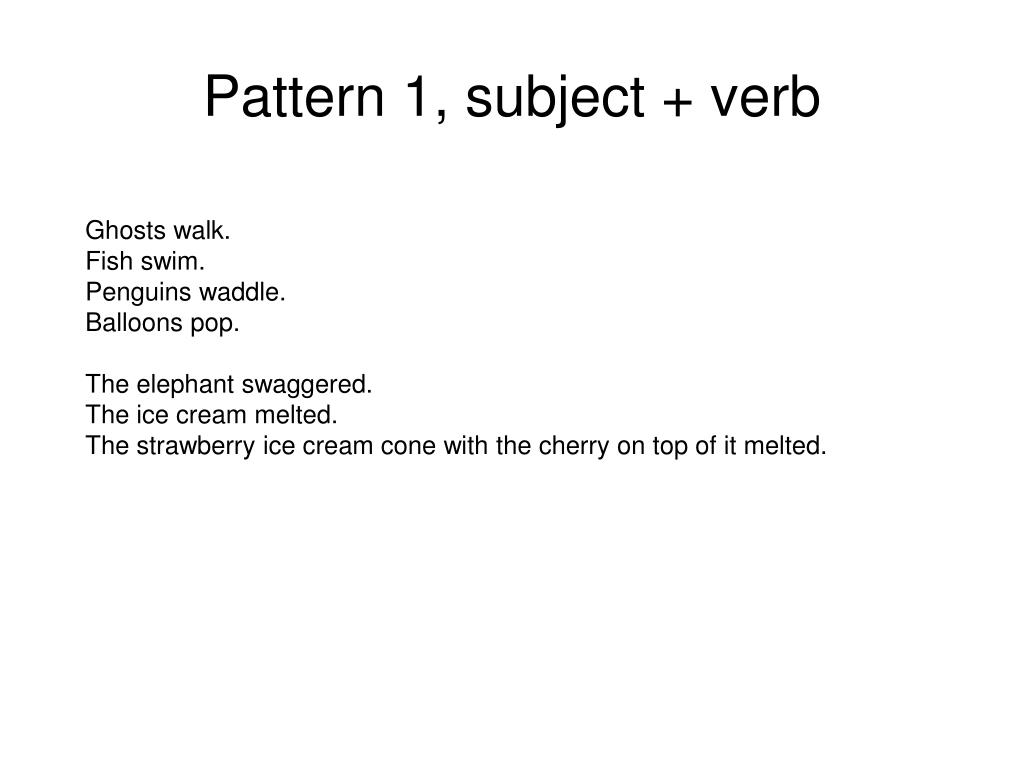 Sentences In Subject And Verb Pattern Worksheets For Grade 2