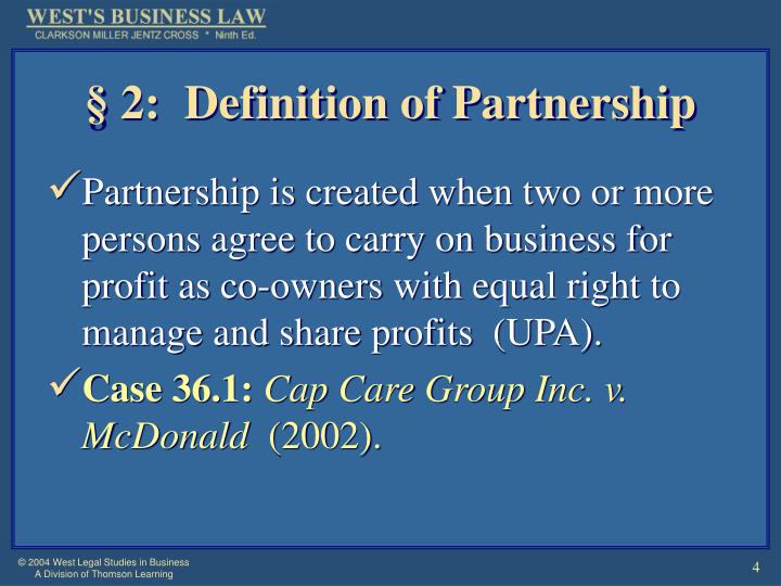 PPT Chapter 36 Partnerships And Special Business Forms PowerPoint 