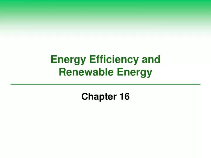 energy efficiency and renewable energy n.