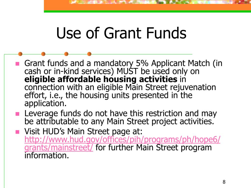 PPT HOPE VI Main Street Grants PowerPoint Presentation, free download ID501621