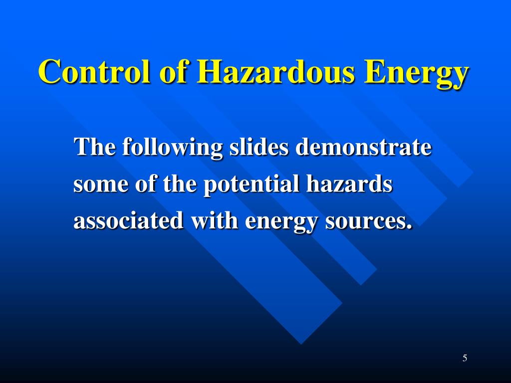 PPT Control of Hazardous Energy PowerPoint Presentation, free download ID501786