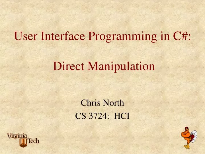 user interface programming in c direct manipulation n.