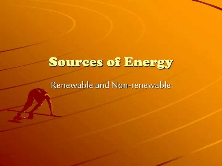 sources of energy n.