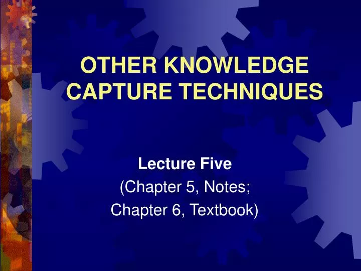 other knowledge capture techniques n.