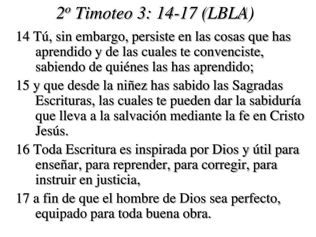 2 timoteo 3 14 17 biblia latinoamericana