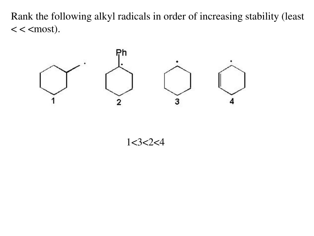 Which Of The Following Is The Most Stable Radical