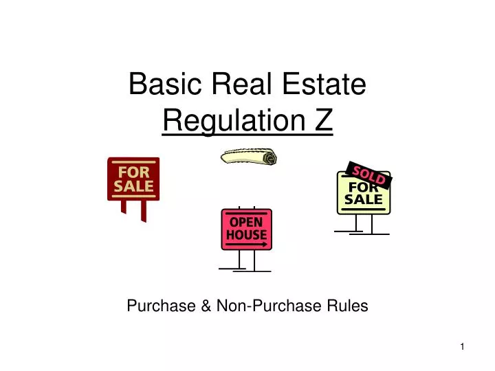PPT Basic Real Estate Regulation Z PowerPoint Presentation, free