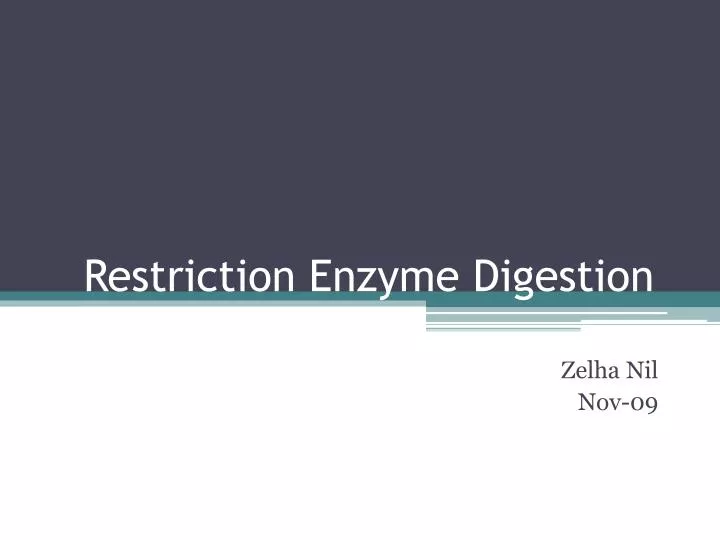 restriction enzyme digestion n.