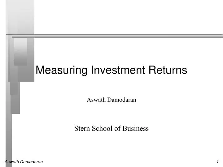 measuring investment returns n.