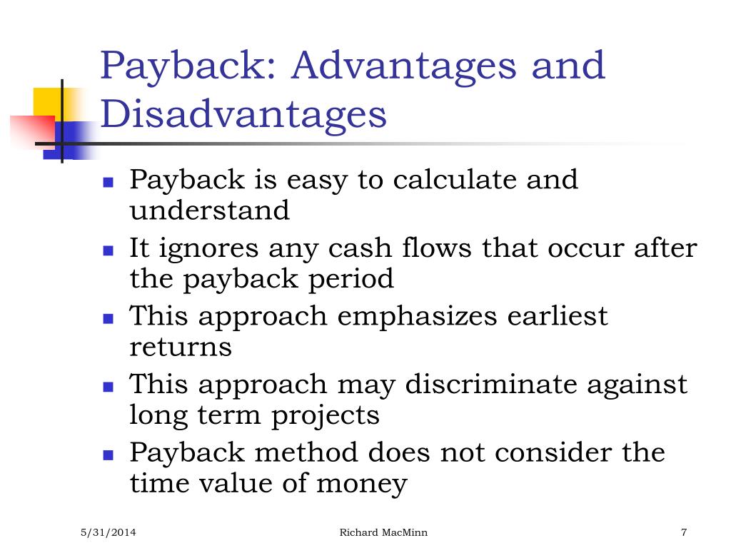 Advantages And Disadvantages Of Payback Period Method