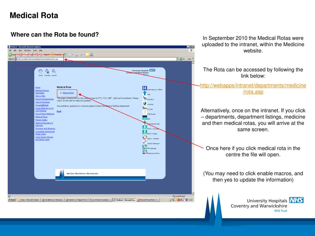 PPT - Understanding the Medical Rota, Study & Annual leave requesting ...