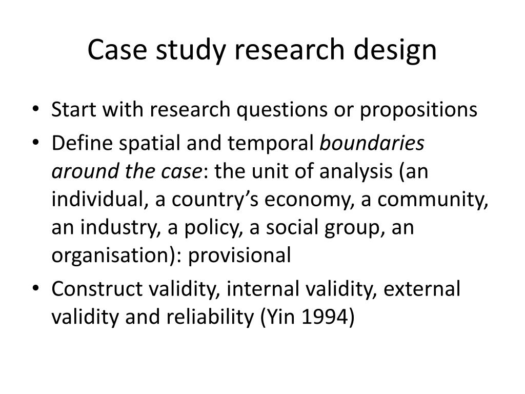 case study research design definition