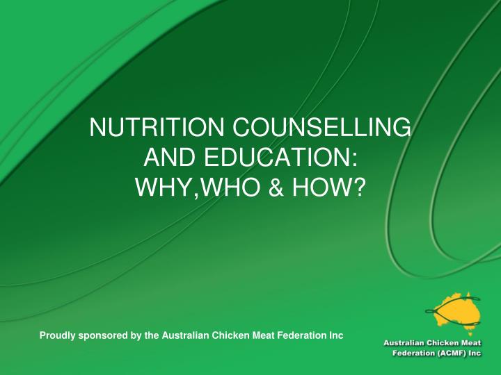 nutrition counselling presentation