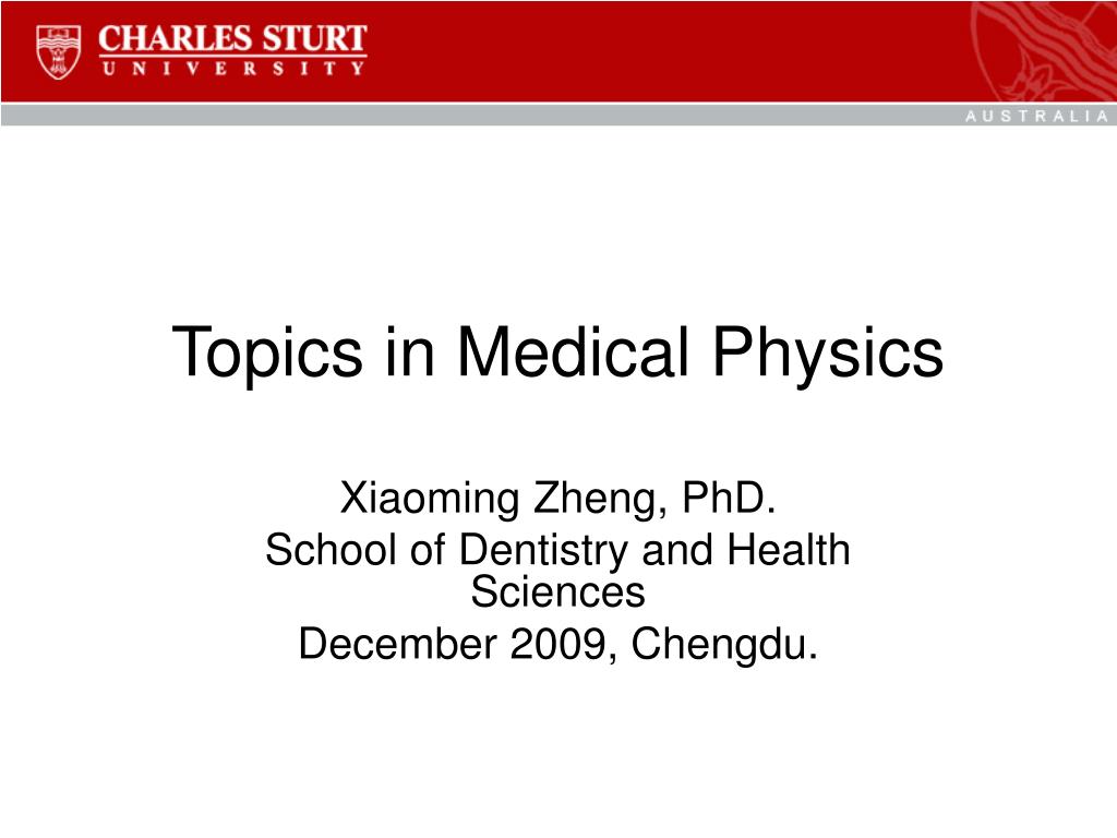 medical physics phd topics