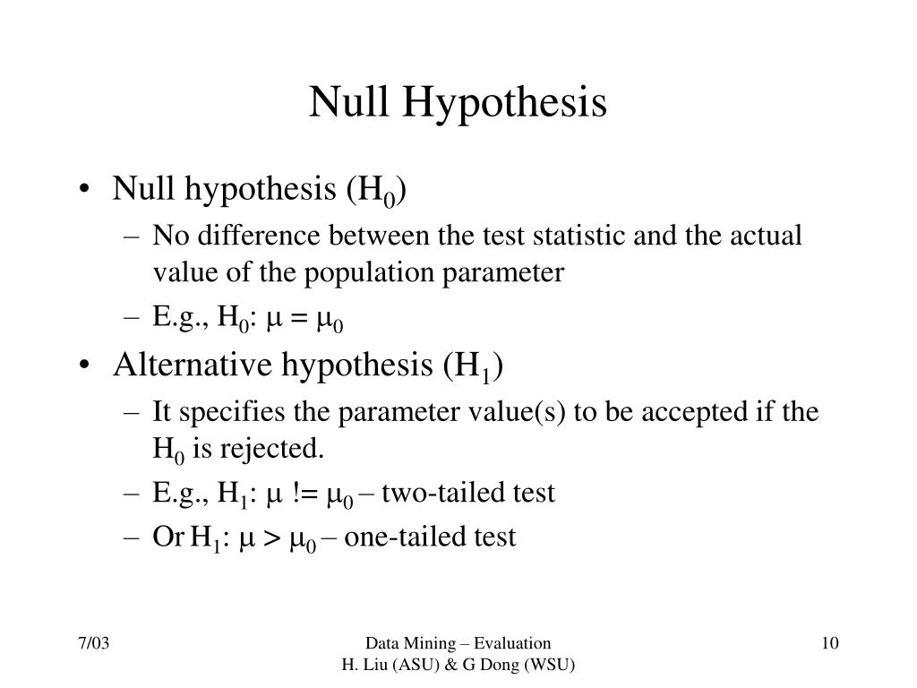 null hypothesis research methodology