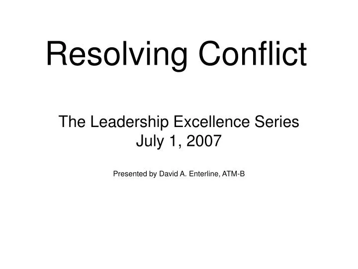 resolving conflict n.