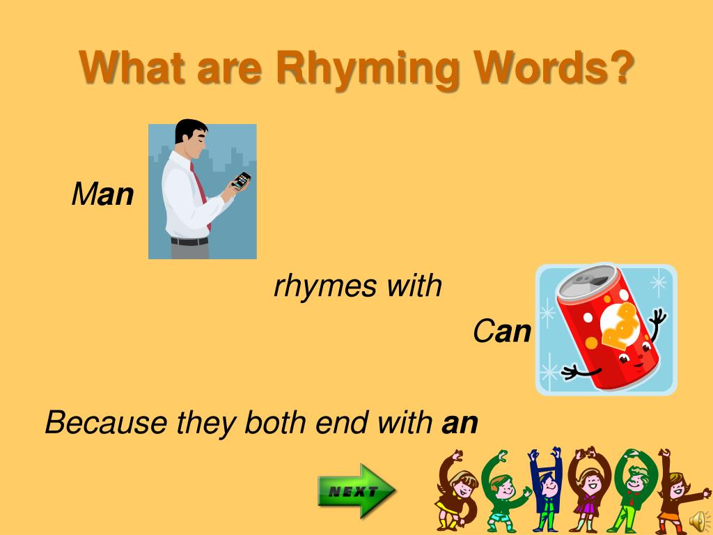 presentation rhyming word