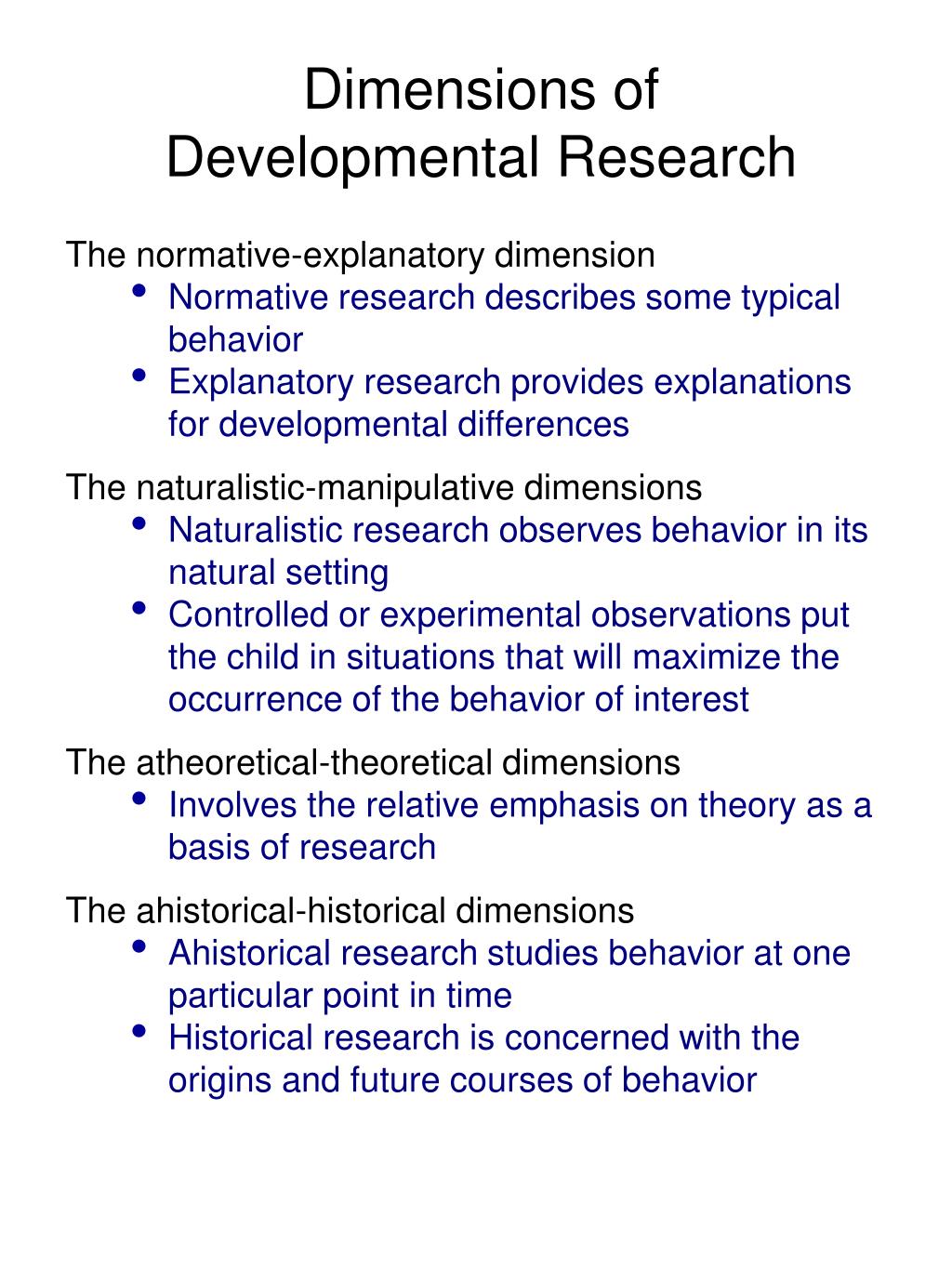 research methods for developmental psychology