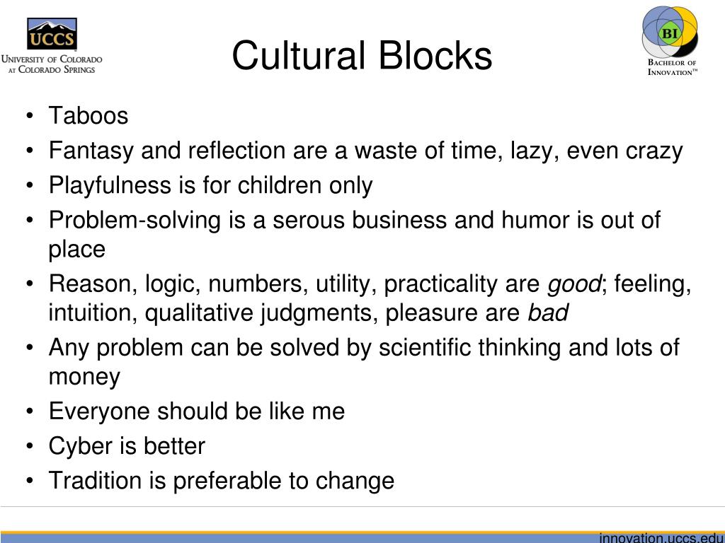 cultural blocks to problem solving in psychology