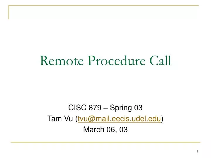 remote procedure call n.