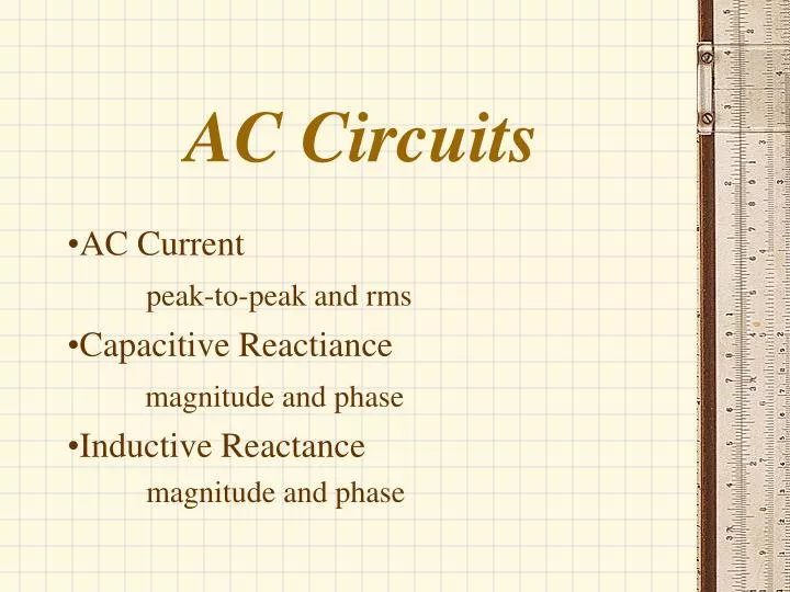 ac circuits n.
