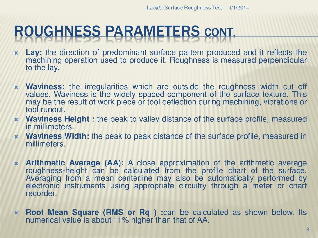 Surface Finish Chart Rms