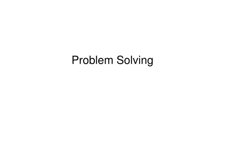 problem solving n.