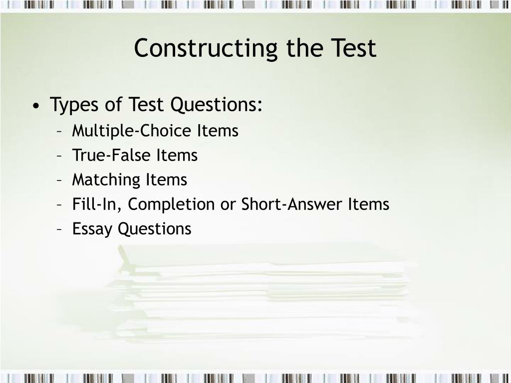 3 guidelines in constructing essay test items