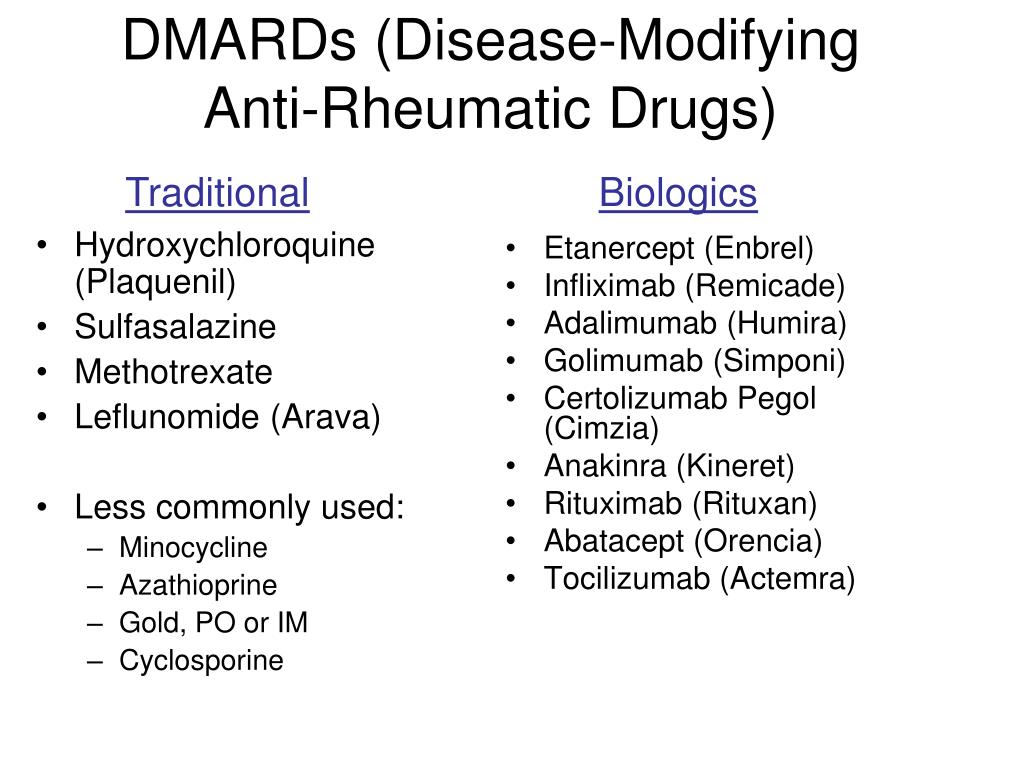 what are examples of dmards