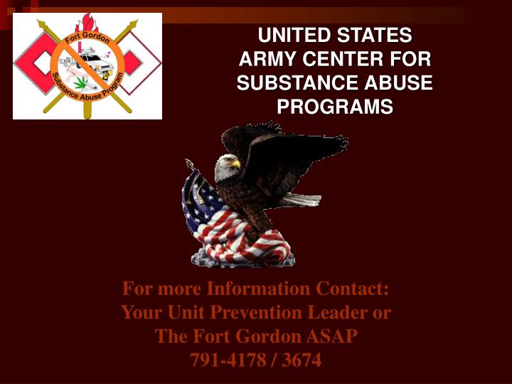 army substance abuse program Mission & overview the army substance abuse program, or asap, is a comprehensive program, which combines prevention education, suicide prevention, urinalysis testing, risk reduction, and civilian employees counseling services. army substance abuse program Mission & overview the army substance abuse program, or asap, is a comprehensive program, which combines prevention education, suicide prevention, urinalysis testing, risk reduction, and civilian employees counseling services.