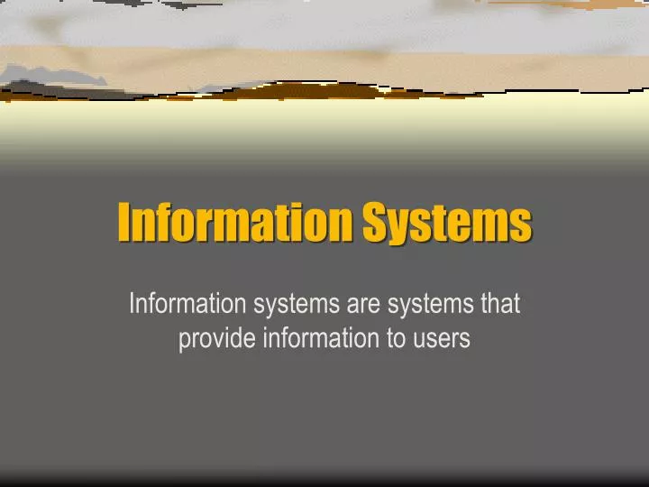 information systems n.