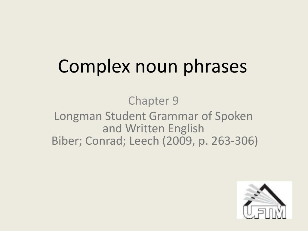 PPT Complex Noun Phrases PowerPoint Presentation Free Download ID 508658