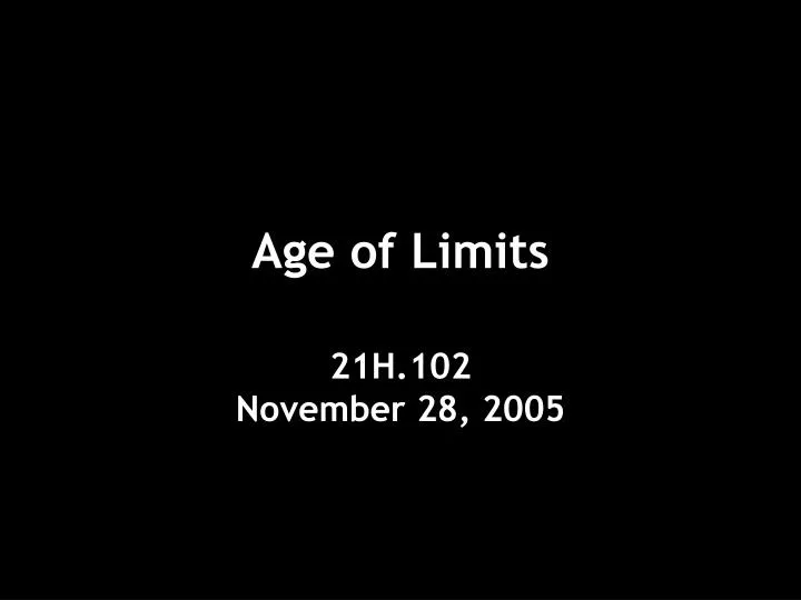 age of limits n.