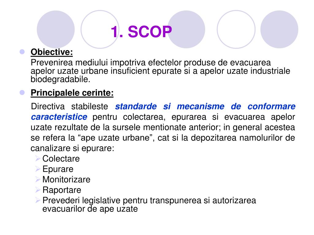 PPT - DIRECTIVA 91/271/CEE PRIVIND EPURAREA APELOR UZATE URBANE PowerPoint  Presentation - ID:508843