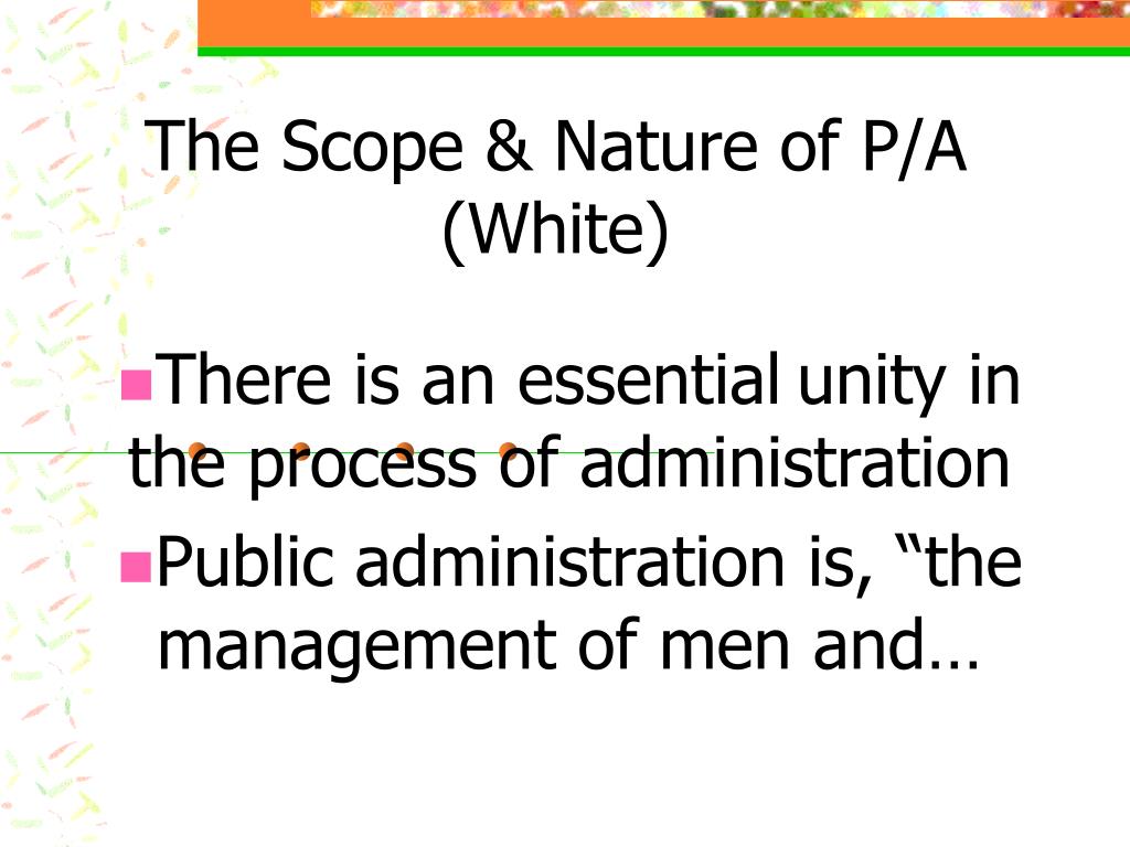 nature and scope of public administration