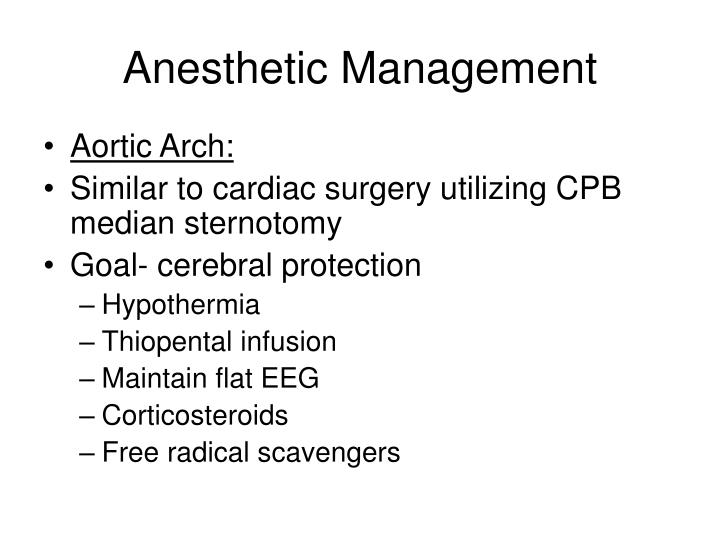 ppt anesthesia for vascular