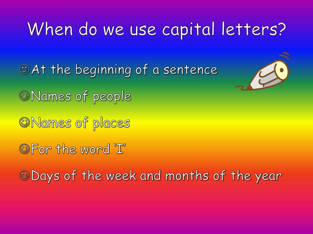 english powerpoint presentation capital letters