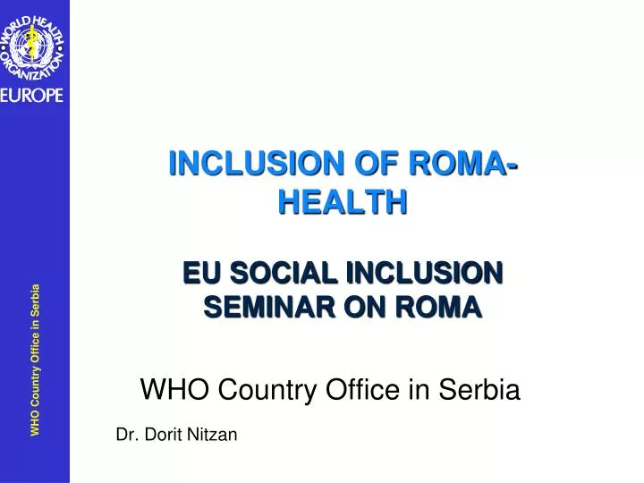 inclusion of roma health eu social inclusion seminar on roma n.