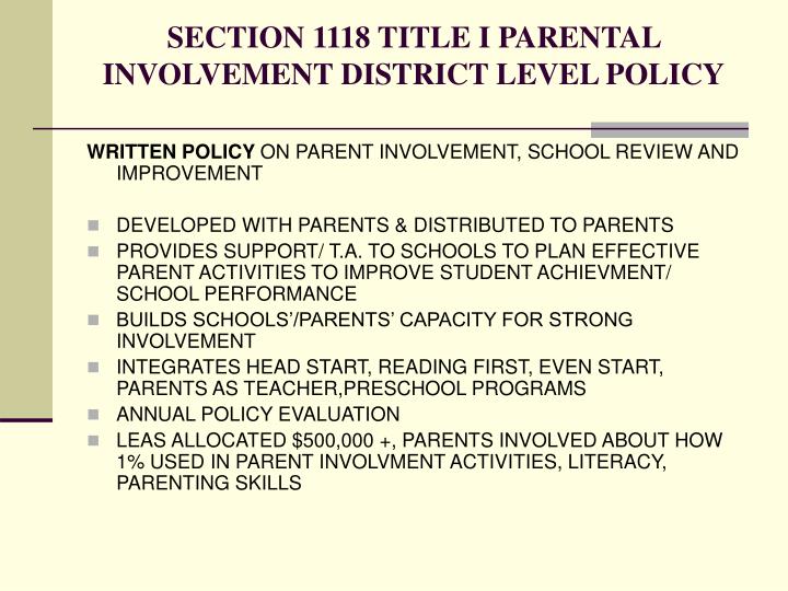 family and parental involvement ppt