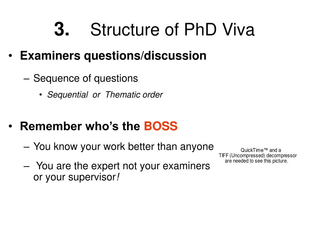 phd viva structure