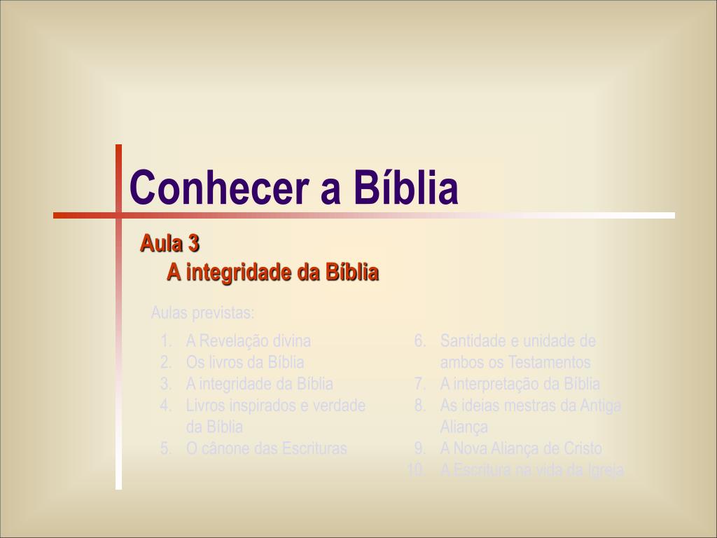 Conhecer a Bíblia (3) - Respostas Bíblicas