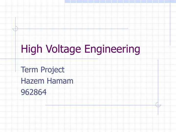 high voltage engineering n.