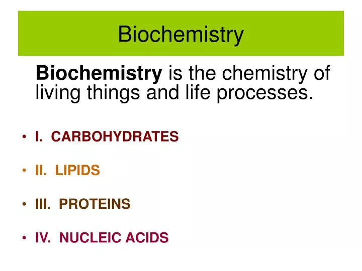 PPT Biochemistry PowerPoint Presentation Free Download ID 512484