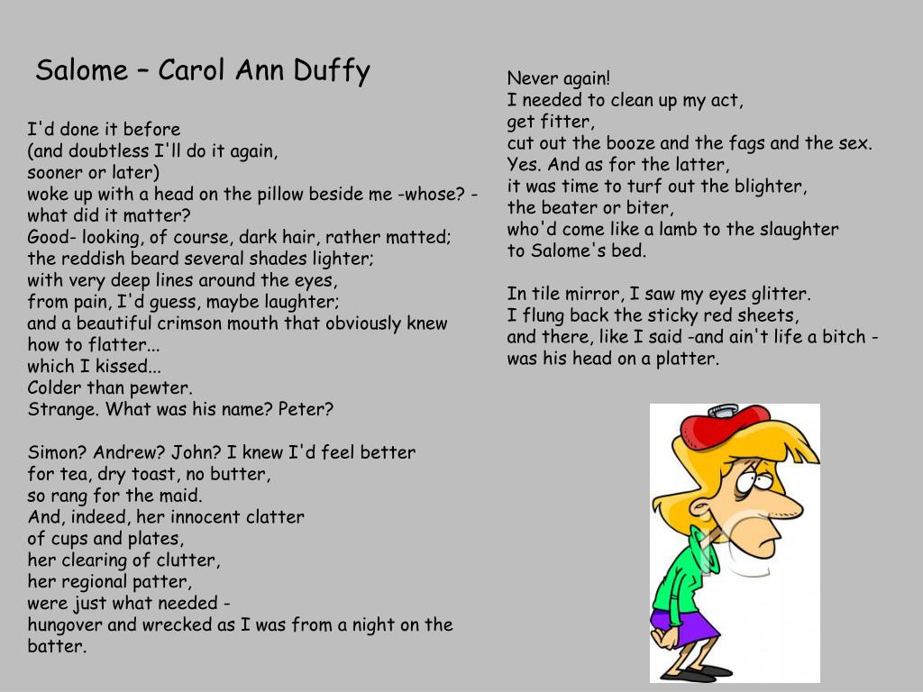 PPT - Salome – Carol Ann Duffy PowerPoint Presentation, free download -  ID:512973