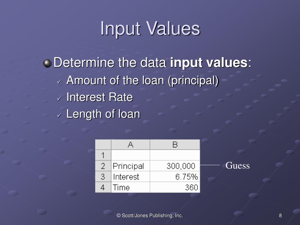 Get input values
