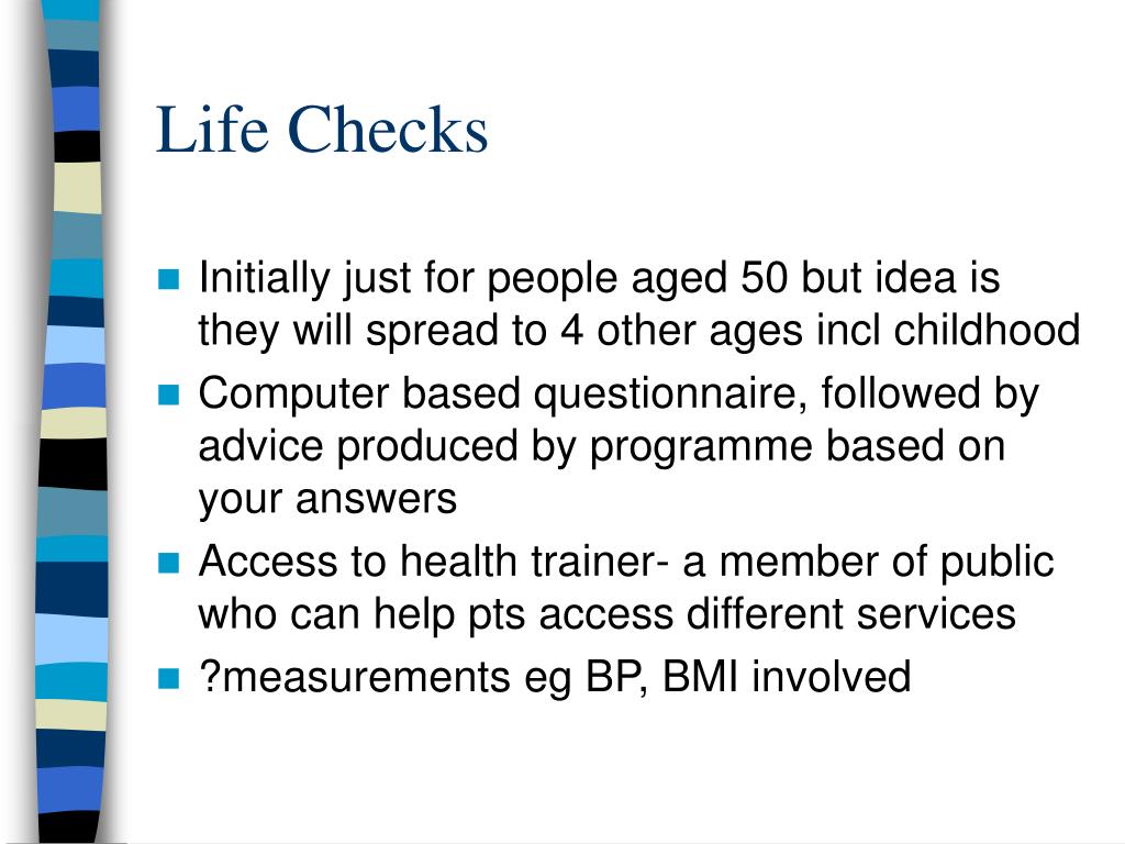 Life Check In PPT - Our Health, Our Care, Our Say PowerPoint Presentation, free ...