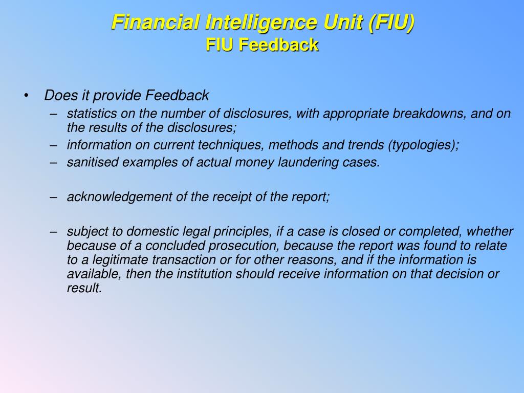 Financial inteligence unit cryptocurrency
